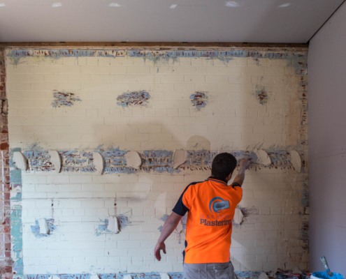 Application of Adhesive for New Wall Application of Adhesive for New Wall